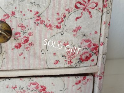 画像15: リボンとローズ柄カルトナージュドロワー