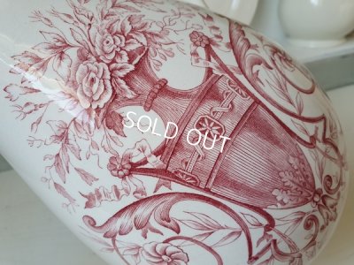 画像2: BF.Bostonローズ柄陶器ピッチャー