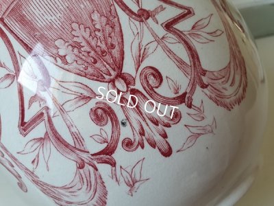 画像5: BF.Bostonローズ柄陶器ピッチャー