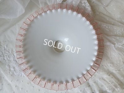 画像6: ピンクリムフリルガラスランプシェード