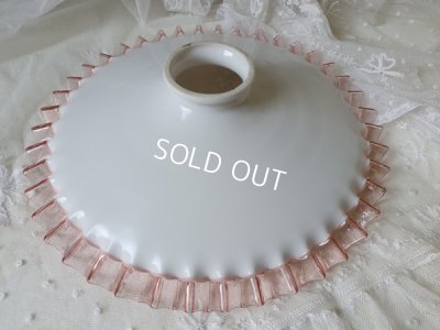 画像4: ピンクリムフリルガラスランプシェード