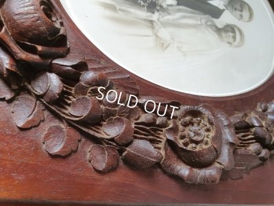 画像7: アンティークリボンと花のレリーフフォトフレーム