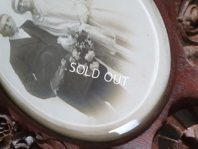 画像8: アンティークリボンと花のレリーフフォトフレーム