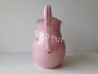 画像2: アンティークピンクホーローピッチャー&ベイスン