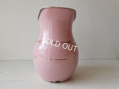 画像4: アンティークピンクホーローピッチャー&ベイスン