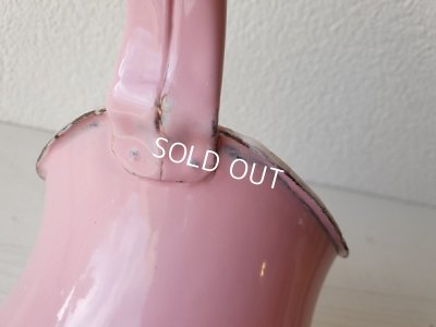 画像6: アンティークピンクホーローピッチャー&ベイスン