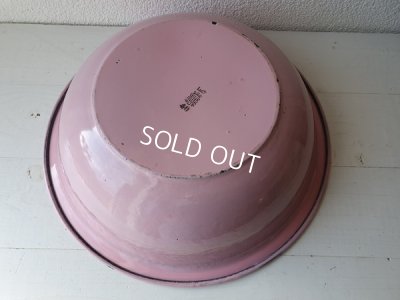 画像12: アンティークピンクホーローピッチャー&ベイスン