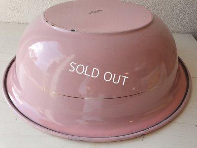 画像16: アンティークピンクホーローピッチャー&ベイスン