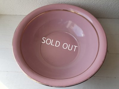 画像15: アンティークピンクホーローピッチャー&ベイスン