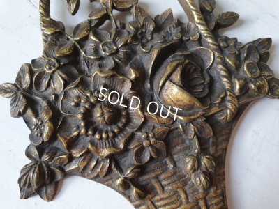 画像2: アンティーク花かご装飾パーツ