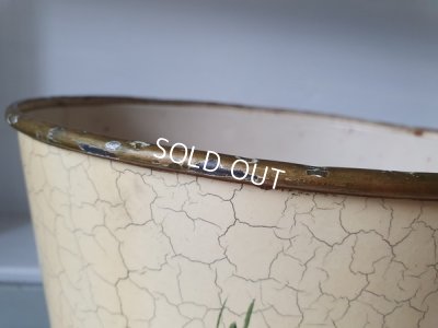 画像9: 手描き花柄くず入れ