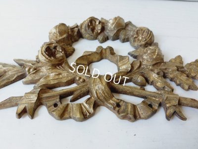 画像6: アンティークローズとリボンの装飾パーツ