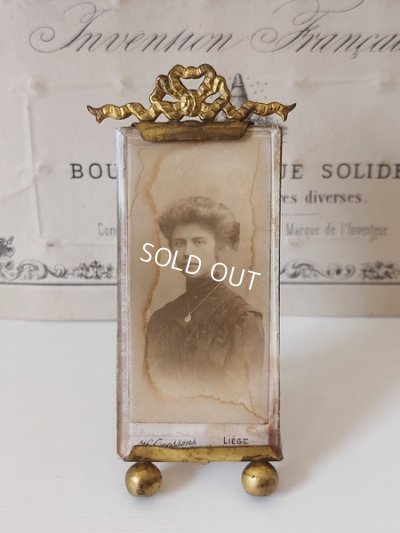 画像2: アンティーク小さなリボンフォトスタンド