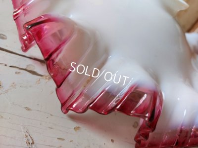 画像11: アンティークオパールセントガラスランプシェード