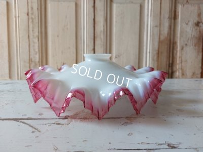 画像4: アンティークオパールセントガラスランプシェード