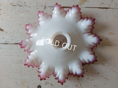 画像12: アンティークオパールセントガラスランプシェード