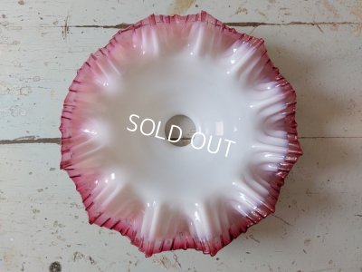 画像13: アンティークオパールセントガラスランプシェード