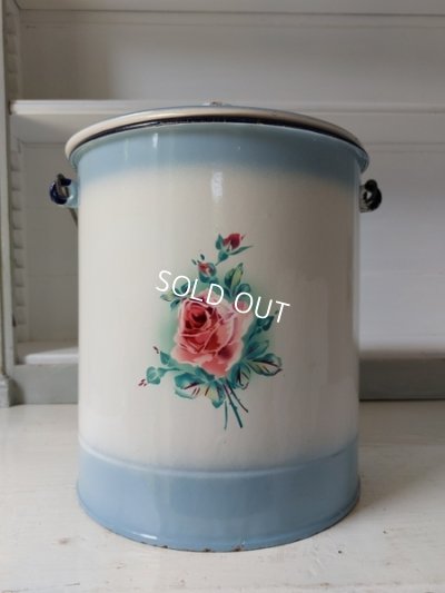 画像2: Japyローズとパンジー柄ホーローペイル