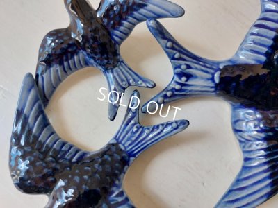 画像9: 陶器ツバメ3羽セット