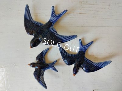 画像2: 陶器ツバメ3羽セット