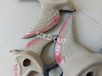 画像14: 陶器ツバメ3羽セット