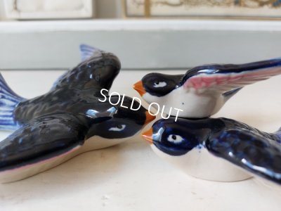 画像5: 陶器ツバメ3羽セット