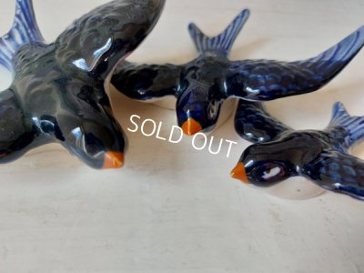 画像4: 陶器ツバメ3羽セット