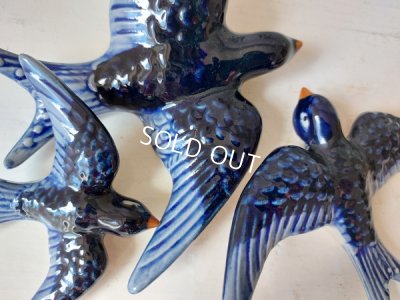画像3: 陶器ツバメ3羽セット