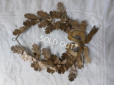 画像2: アンティーク木の葉リース