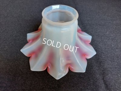 画像3: アンティークオパールセントガラスランプシェード