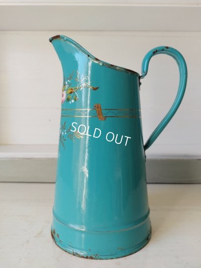 画像4: アンティークホーロー手描きワーターピッチャー