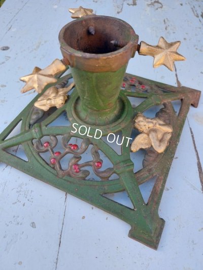 画像2: エンジェルとやどり木レリーフクリスマスツリースタンド