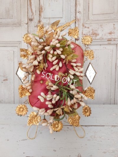 画像2: アンティークワックス付きグローブドマリエクッションスタンド