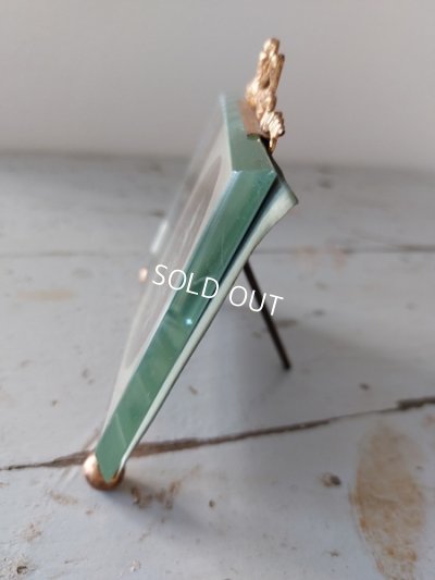 画像4: アンティーク横長ガラスリボンフォトスタンド