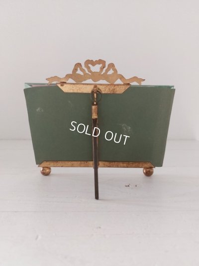 画像13: アンティーク横長ガラスリボンフォトスタンド