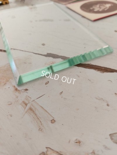 画像6: アンティーク横長ガラスリボンフォトスタンド