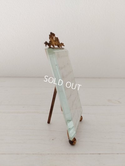 画像3: アンティーク厚ガラスリボンフォトスタンド