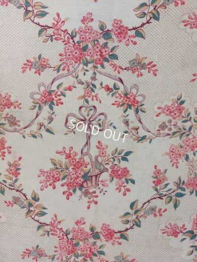 画像2: アンティークリボンと花かご柄カルトナージュ衝立