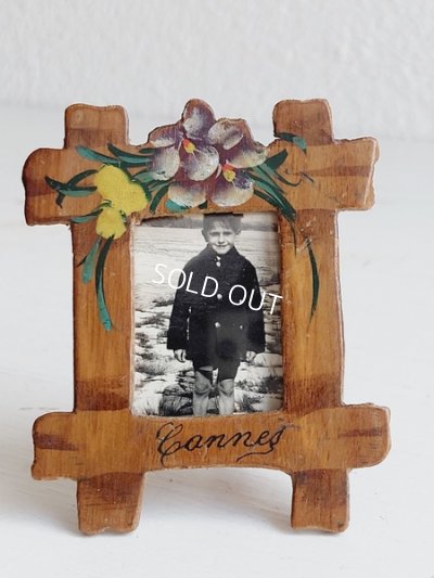 画像2: モシュリンヌすみれとミモザ柄小さなフォトスタンド