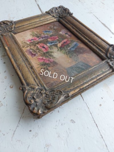 画像10: アンティーク額付き油絵