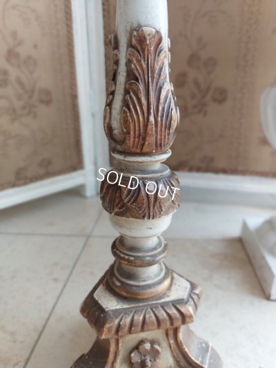 画像2: アンティークウッドキャンドルスティック