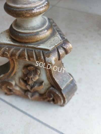画像5: アンティークウッドキャンドルスティック