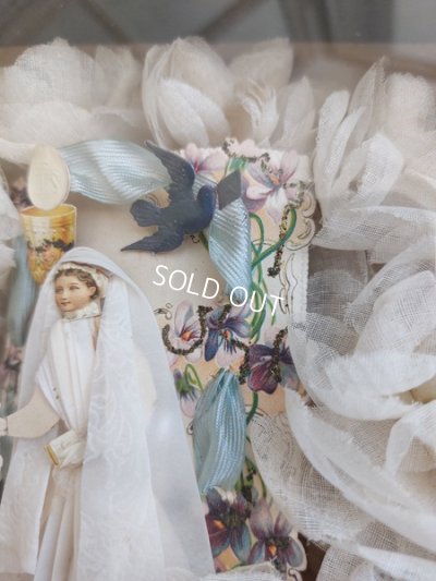 画像9: アンティークコミュニオン布花冠フレーム