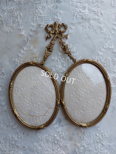 画像4: アンティークリボンローズガーランドフォトフレーム