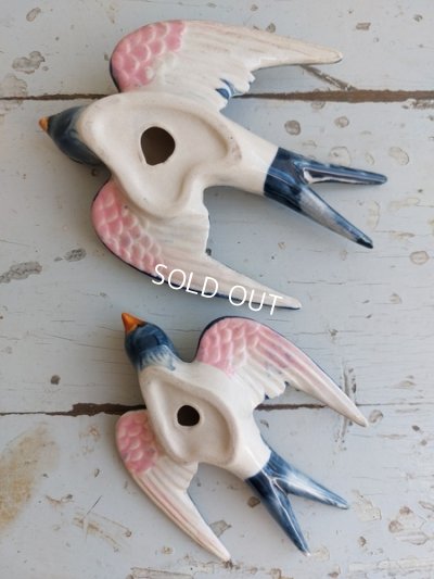 画像6: アンティーク陶器ツバメセット