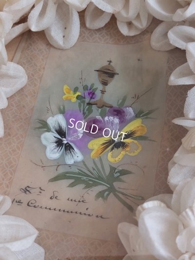 画像2: アンティークコミュニオン花冠額