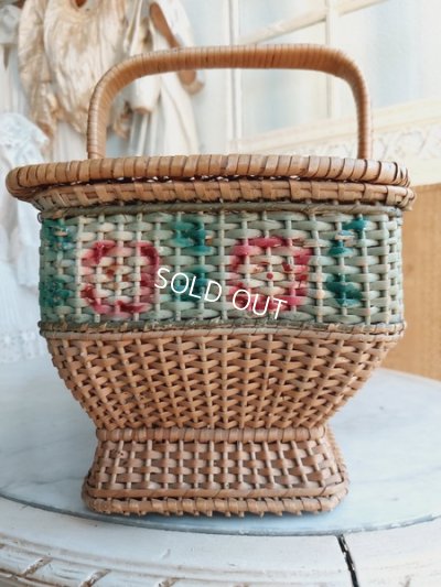 画像6: アンティークフレンチローズバスケット