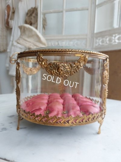 画像14: アンティークマリエラウンド形ガラスケース