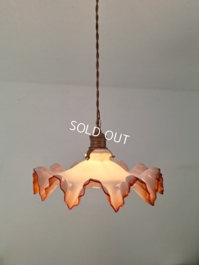 画像4: アンティークミルクガラスランプシェード