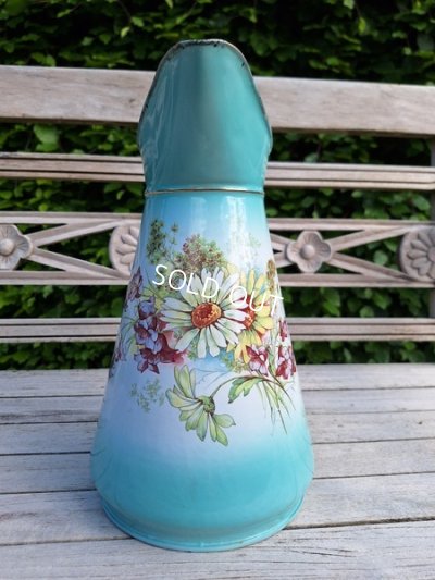 画像11: アンティークホーロー花柄ピッチャー